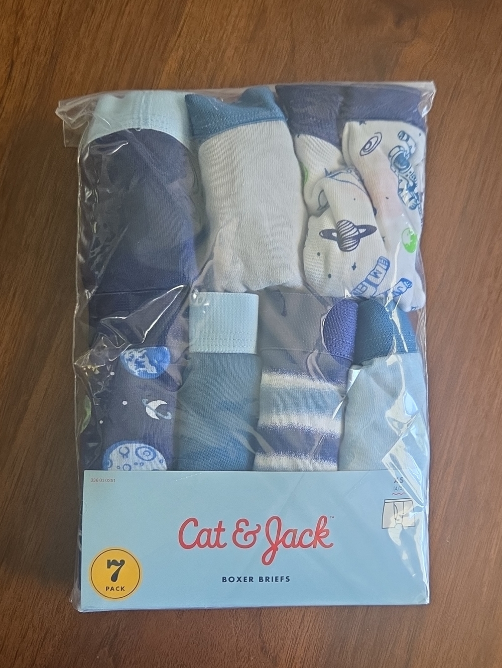 Cat & Jack Blue Multi-Color Boxer Briefs Pack - New In Box - NWT